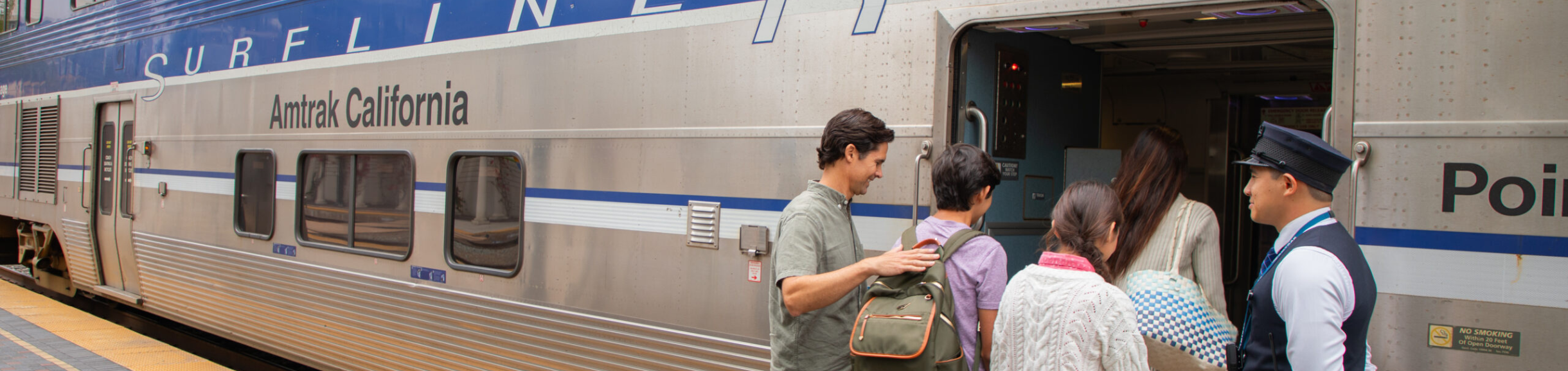 Amtrak Train and Passengers
